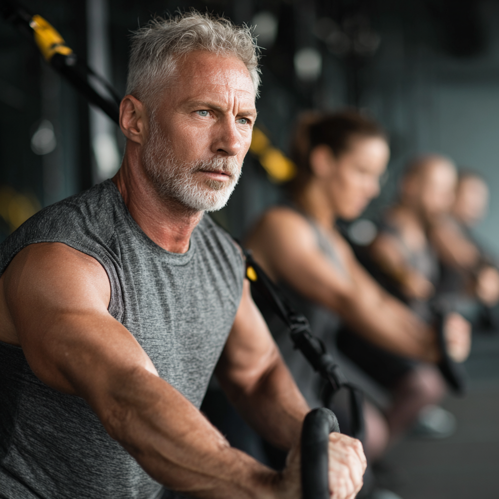 Smiling elderly European nutritionist consulting about healthy meal planning